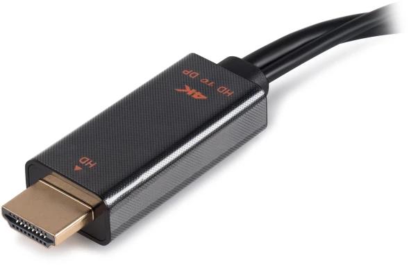 Переходник Buro HDMI (m)/DisplayPort (f) черный (BU-HDMI(M)-DP(F))