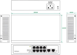 Коммутатор Tiandy TC-P3S010 H/0820/AT/90