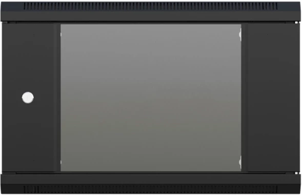 Шкаф коммутационный NTSS (NTSS-W9U6045GS-2BL) настенный 9U 570x450мм пер.дв.стекл 60кг черный 20.1кг 220град. IP20