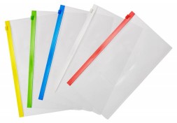 Папка на молнии ZIP Бюрократ -BPM6ABLUE полипропилен 0.15мм карм.для визит. цвет молнии синий Travel формат