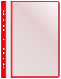 Папка-скоросшиватель Бюрократ -PS10RED A4 10 вкладышей боков.перф. пластик красный 0.12/0.16