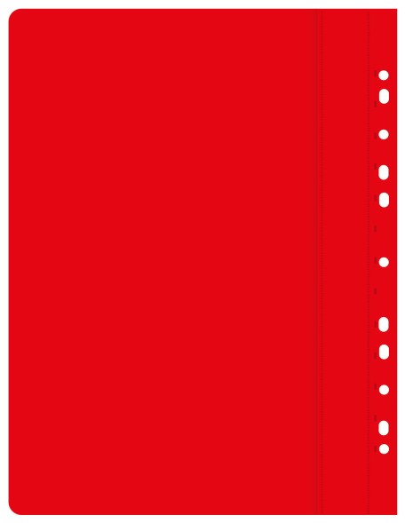 Папка-скоросшиватель Бюрократ -PS10RED A4 10 вкладышей боков.перф. пластик красный 0.12/0.16