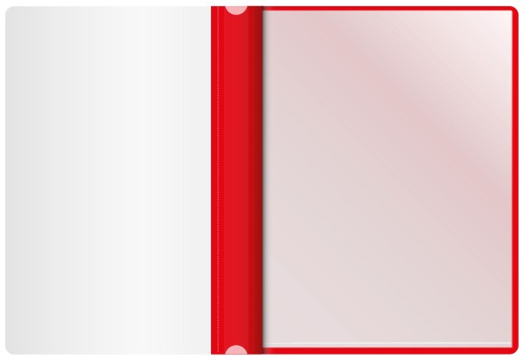 Папка-скоросшиватель Бюрократ -PS10RED A4 10 вкладышей боков.перф. пластик красный 0.12/0.16