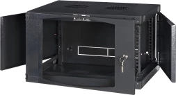 Шкаф коммутационный Lanmaster Next (TWT-CBWNG-9U-6X4-BK) настенный 9U 550x450мм пер.дв.стекл 60кг черный 15.5кг 494мм