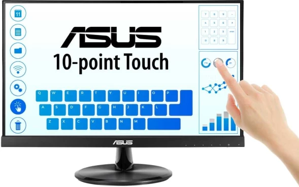 Монитор Asus 21.5&amp;quot; VT229H черный IPS LED 16:9 HDMI M/M глянцевая 1000:1 250cd 178гр/178гр 1920x1080 60Hz VGA FHD USB Touch 3.83кг