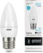 Лампа светодиодная Gauss Elementary 8Вт цок.:E27 свеча 220B 4100K св.свеч.бел.нейт. C37 (упак.:10шт) (33228)