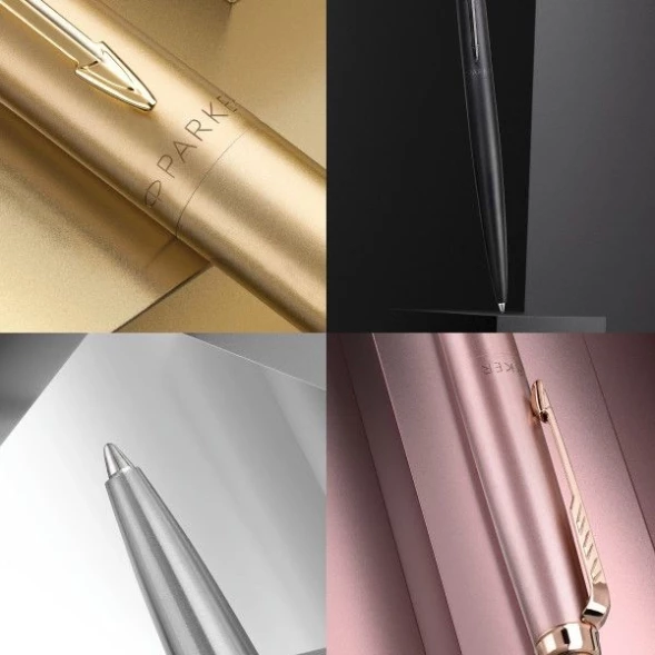 Ручка шариков. Parker Jotter Monochrome XL SE20 (2122755) роз.зол.мат. M син. черн. подар.кор.