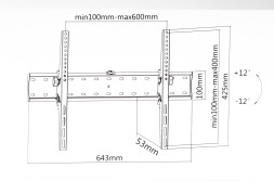 Кронштейн для телевизора Ultramounts UM839T черный 37"-70" макс.40кг настенный наклон