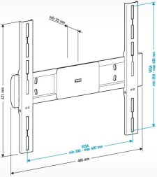 Кронштейн для телевизора Holder LCD-F4611 черный 32"-65" макс.40кг настенный фиксированный