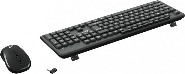 Клавиатура + мышь Оклик 225M клав:черный мышь:черный USB беспроводная Multimedia (1454537)