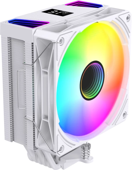 Устройство охлаждения(кулер) Bloody BD-AC220-ARGB1 ARGB Soc-AM5/AM4/1151/1200/2066/1700 белый 4-pin 14-26dB Al+Cu LCD 220W 596gr Ret (BD-AC220-ARGB1-WH)