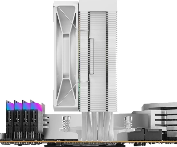 Устройство охлаждения(кулер) Bloody BD-AC220-ARGB1 ARGB Soc-AM5/AM4/1151/1200/2066/1700 белый 4-pin 14-26dB Al+Cu LCD 220W 596gr Ret (BD-AC220-ARGB1-WH)