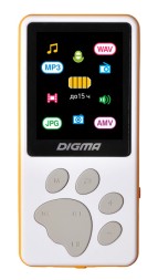 Плеер Hi-Fi Flash Digma S4 8Gb белый/оранжевый/1.8&amp;quot;/FM/microSDHC