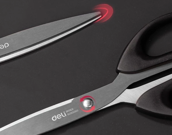 Ножницы Deli EM611 офисные 210мм ручки пластиковые сталь ассорти чехол с европод.