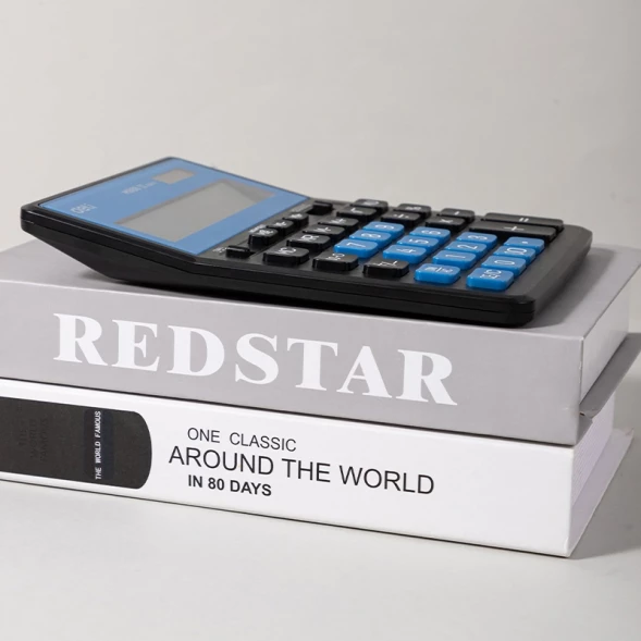 Калькулятор настольный Deli EM888A-BK-BL черный/голубой 12-разр.