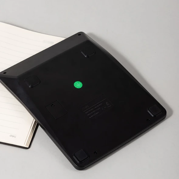 Калькулятор настольный Deli EM888A-BK-BL черный/голубой 12-разр.