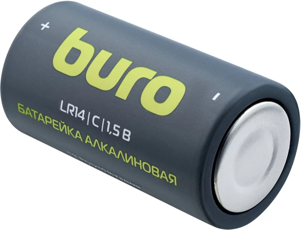Батарея Buro Alkaline LR14 C 7500mAh (2шт) блистер