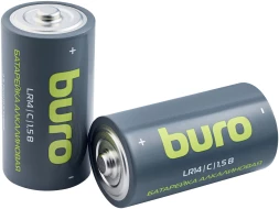 Батарея Buro Alkaline LR14 C 7500mAh (2шт) блистер