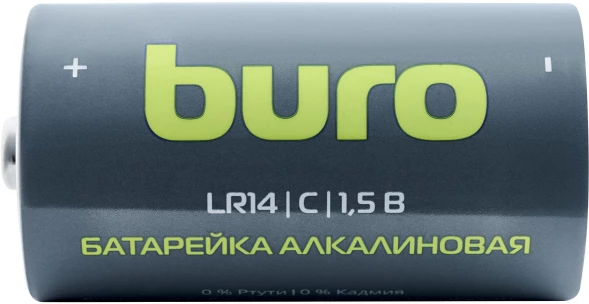 Батарея Buro Alkaline LR14 C 7500mAh (2шт) блистер