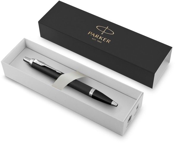 Ручка шариков. Parker IM Essential K319 (CW2143632) Matte Black CT M син. черн. подар.кор.