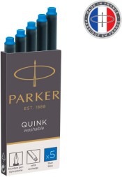 Картридж Parker Quink Z11 (CW1950383) синие чернила смывающиеся для ручек перьевых (5шт)