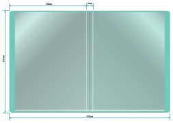 Папка с 20 прозр.вклад. Бюрократ Pastel PAST20GRN A4 пластик 0.5мм торц.карм с бум. встав мятный