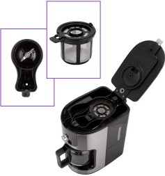 Кофемашина Kitfort КТ-782 1050Вт нержавеющая сталь/черный