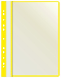 Папка-скоросшиватель Бюрократ -PS10YEL A4 10 вкладышей боков.перф. пластик желтый 0.12/0.16