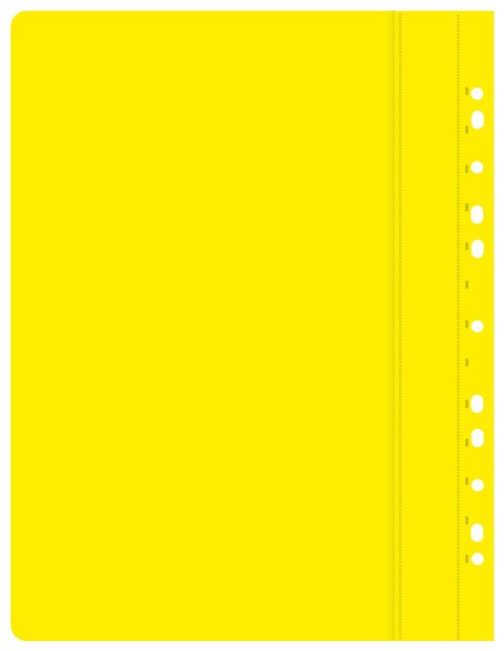 Папка-скоросшиватель Бюрократ -PS10YEL A4 10 вкладышей боков.перф. пластик желтый 0.12/0.16