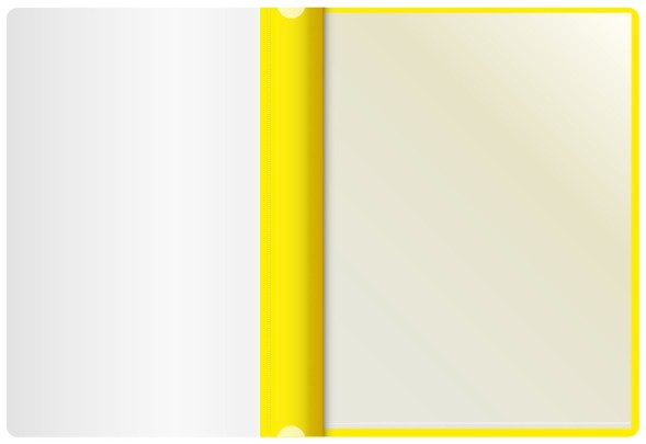 Папка-скоросшиватель Бюрократ -PS10YEL A4 10 вкладышей боков.перф. пластик желтый 0.12/0.16