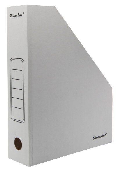 Лоток вертикальный Silwerhof ЛВ-75БЕЛЫЙ микрогофрокартон корешок 75мм A4 325x250x75мм белый