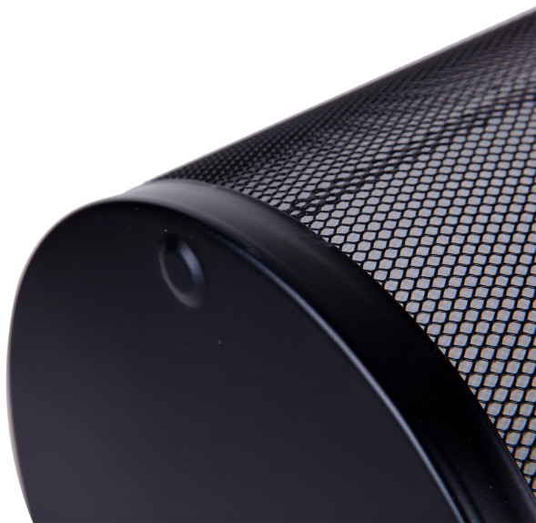 Корзина для бумаг Deli E9190 круглая 12л. мет.сетка черный