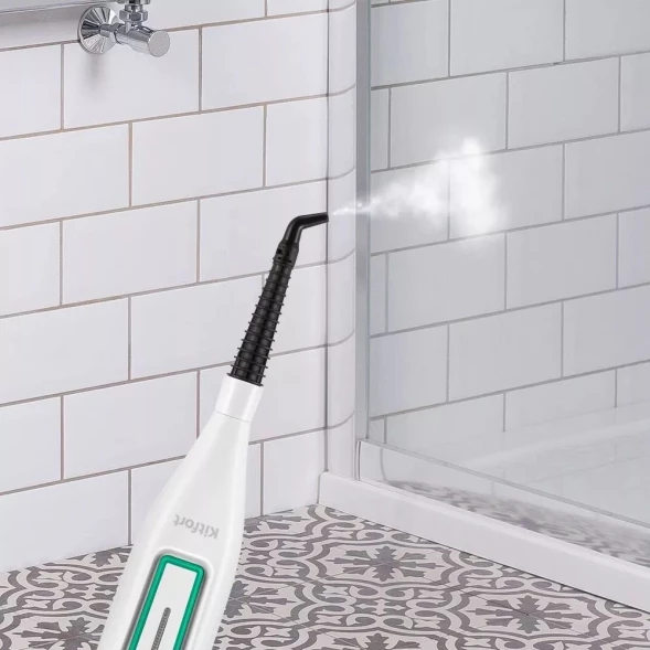 Швабра паровая Kitfort КТ-1098 1250Вт белый/зеленый