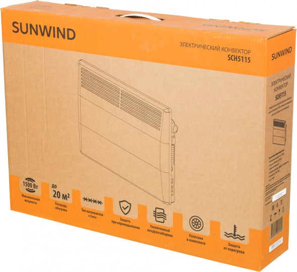 Конвектор SunWind SCH5115 1500Вт белый