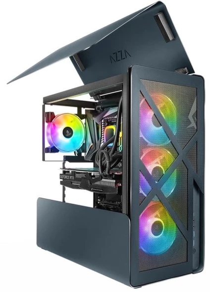 Корпус Azza CAST черный без БП ATX 1x140mm 2xUSB3.0 audio