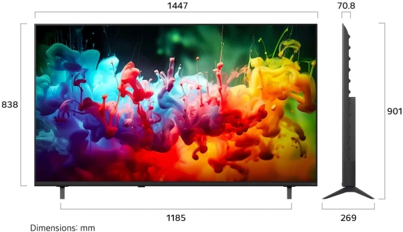 Телевизор LED LG 65&amp;quot; 65QNED70B6C.ARUG черный титан 4K Ultra HD 60Hz DVB-T DVB-T2 DVB-C DVB-S DVB-S2 USB WiFi Smart TV