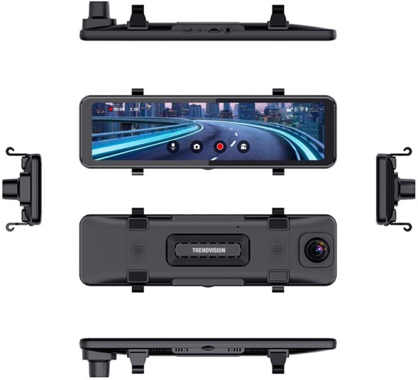 Видеорегистратор TrendVision CarPlay Mirror черный 2Mpix 2160x3840 2160p 150гр. MSTAR 8826