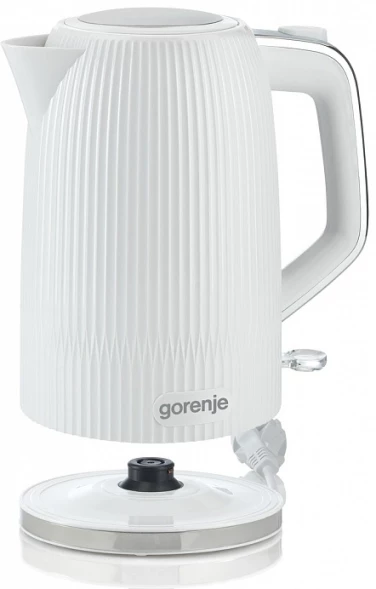 Чайник электрический Gorenje K17DPW 1.7л. 2200Вт белый/серебристый корпус: пластик/металл