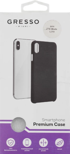 Чехол (клип-кейс) Gresso для ZTE Blade L210 Meridian черный (GR17MRN1008)