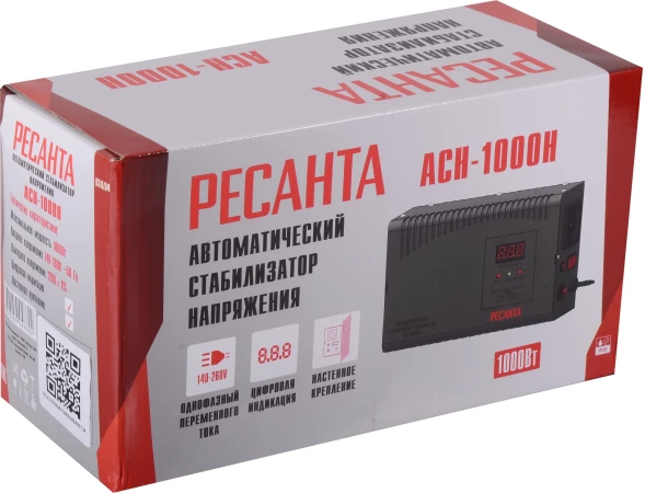 Стабилизатор напряжения Ресанта АСН-1000 Н однофазный серый (63/6/64)