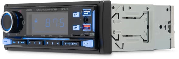 Автомагнитола Digma MCP-450 1DIN 4x45Вт v5.0 USB 2.0 AUX 4 ПДУ