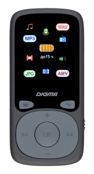 Плеер Hi-Fi Flash Digma B4 8Gb черный/1.8&amp;quot;/FM/microSDHC