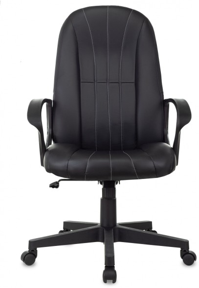 Кресло руководителя Бюрократ T-898 черный Leather Black эко.кожа крестов. пластик
