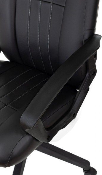 Кресло руководителя Бюрократ T-898 черный Leather Black эко.кожа крестов. пластик