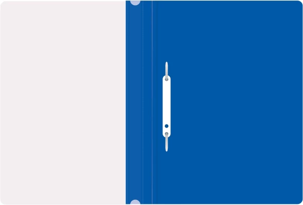 Папка-скоросшиватель Silwerhof Eco A4 прозрач.верх.лист пластик синий 0.11/0.13