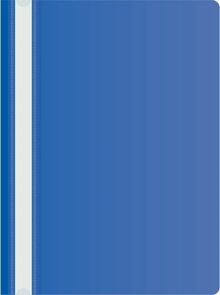 Папка-скоросшиватель Silwerhof Eco A4 прозрач.верх.лист пластик синий 0.11/0.13