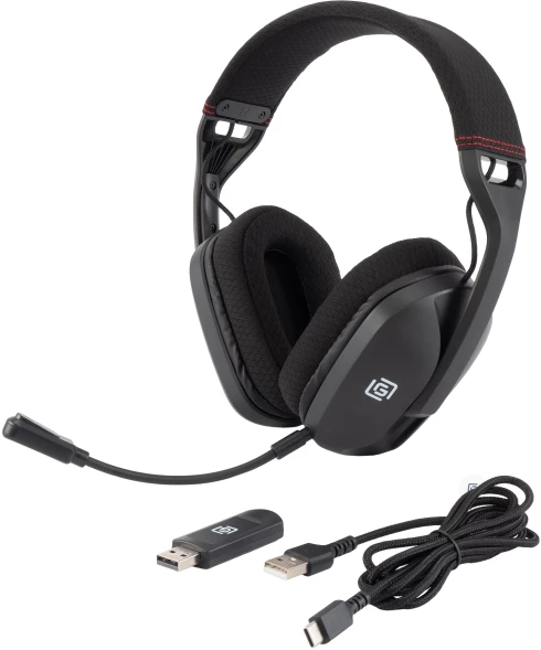 Наушники с микрофоном Оклик HS-L750G черный 1.5м накладные BT оголовье (2007557)