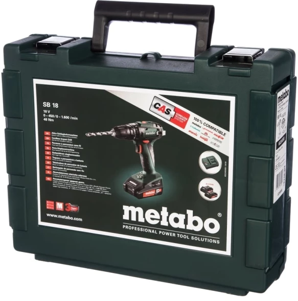 Дрель-шуруповерт Metabo SB 18 аккум. патрон:быстрозажимной (кейс в комплекте) (602245560)