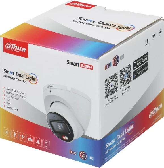 Камера видеонаблюдения IP Dahua DH-IPC-HDW1839TP-A-IL-0280B-S6 2.8-2.8мм цв. корп.:белый