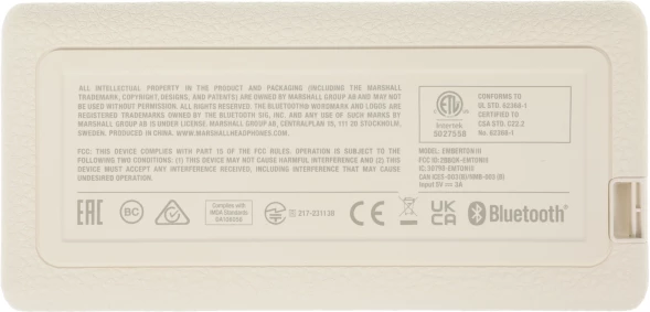 Колонка порт. Marshall Emberton III кремовый/золотистый 20W 2.0 BT 100м (EMBERTON III WHITE)